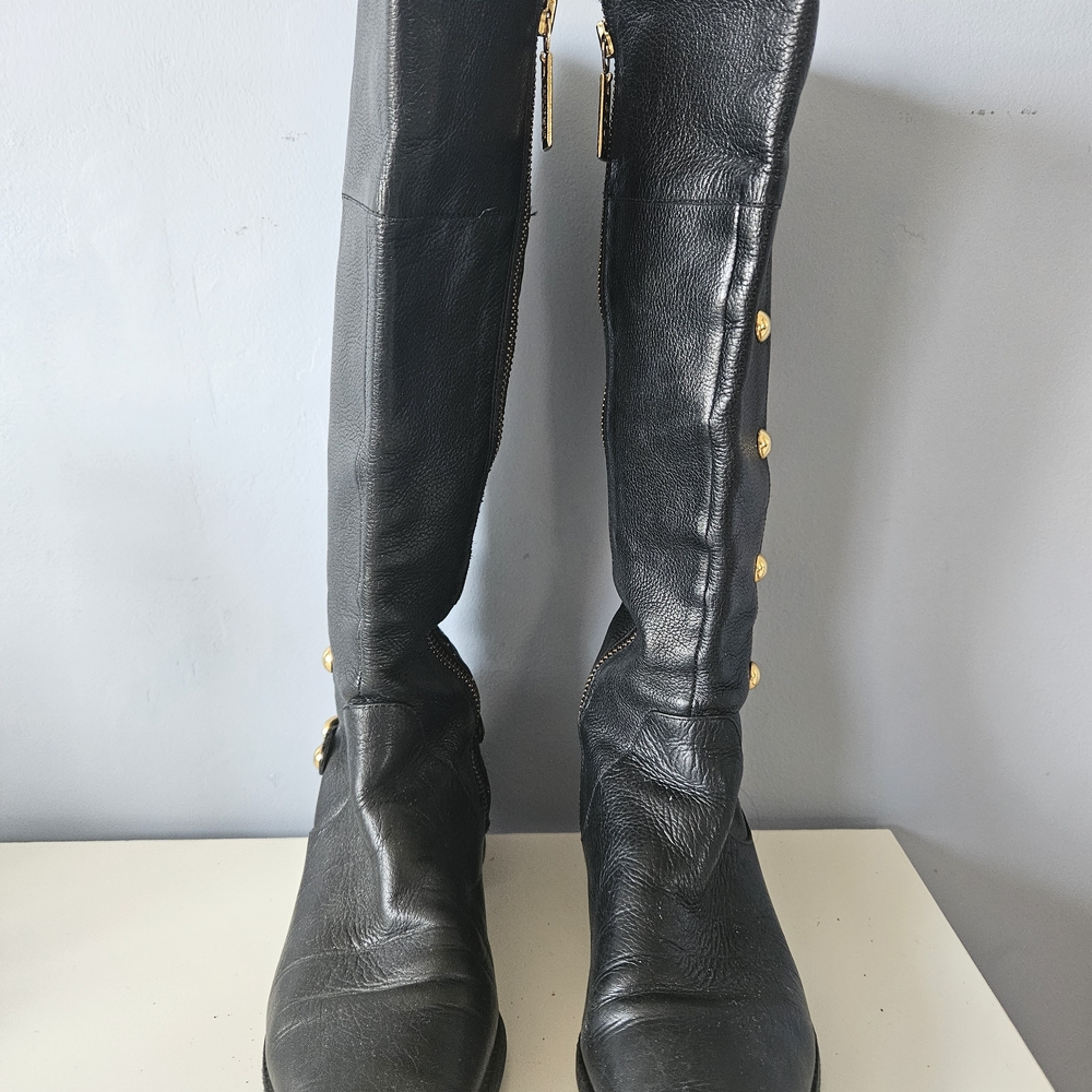 Michael Kors Black Leather Heeled Boots
